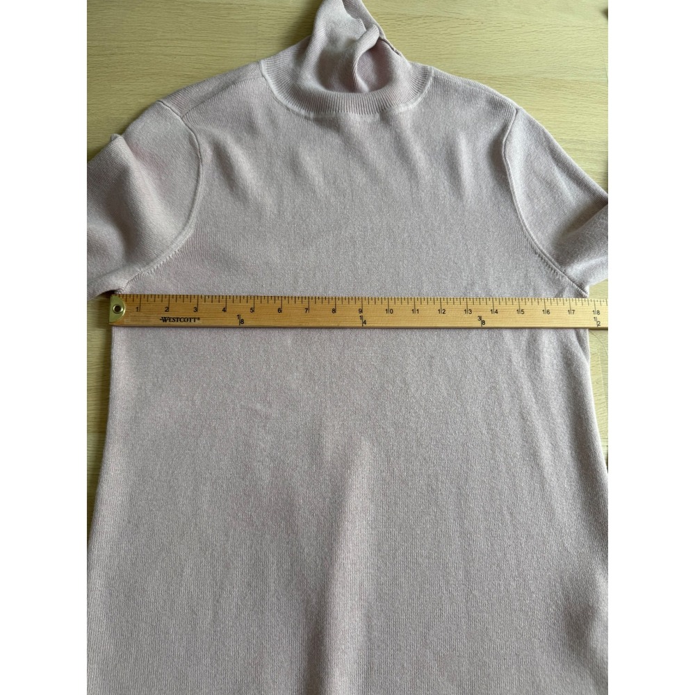 Chicos Womens Pink Coolmax Cotton Blend Turtleneck Sweater Size L NEW - Picture 9 of 10